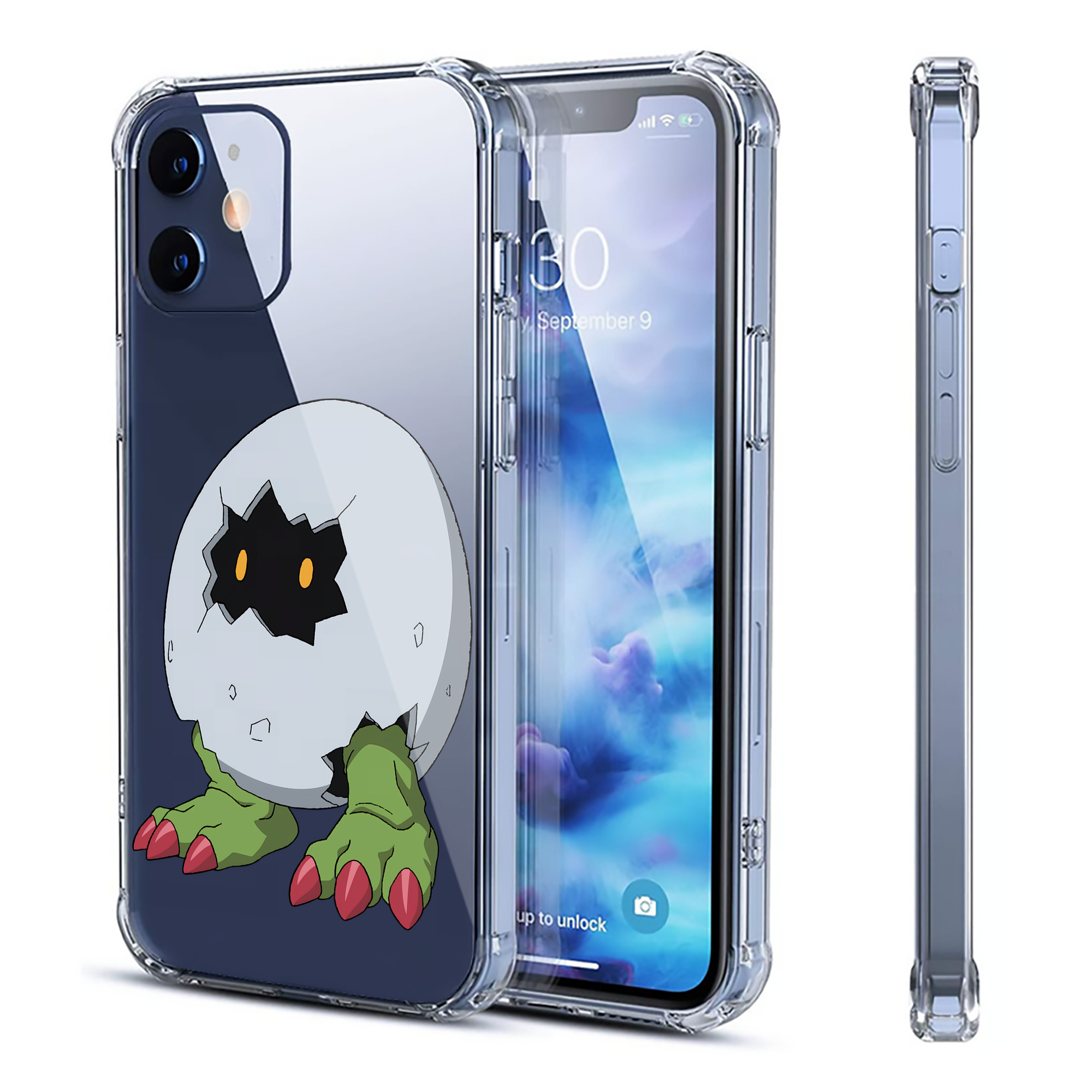 （画像用） Digimon デジタルモンスター/デジモン 【iPhone 12シリーズ対応】透明スマホケース（クリアソフトケース）